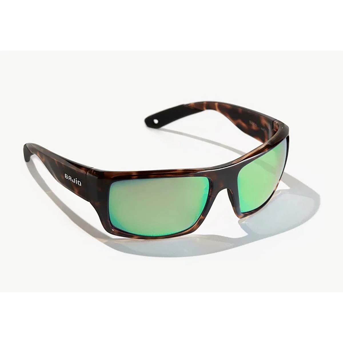 Bajio Nato Sunglasses Polarized in Dark Tortoise Gloss with Green Glass